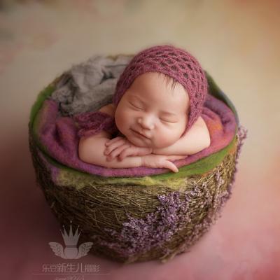 China Lovely Soft and Comfy Eco-Friendly Newborn Crochet Babies Hats Knit Covers Newborn Baby Boy Cowl Photography Props for sale