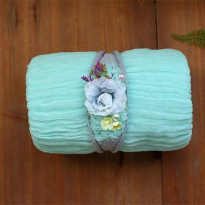 China Vintage Anti-pilling Cloth Wrap Baby Muslin Headband Baby Muslin WrapSwaddle Photography Covering Props for sale