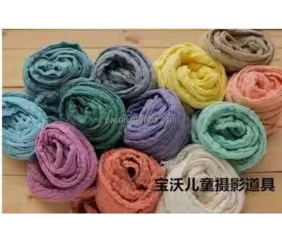 China Anti-pilling Wrap Dyed Gauze Baby Wrap Newborn Seat Photography Newborn Props for sale