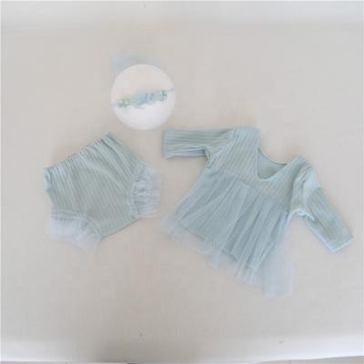 China Baby Anti-Shrink Dress Handmade Baby Diaper Set Newborn Photography Props Photo Prop Clothes Suit Infant Equipment for sale