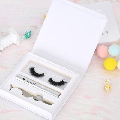 China SY winged shuying white eyelash packaging no brand natural thick handmade cruelty free false synthetic eyelashes with glue and tweezers for sale