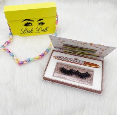 China OEM ODM Private Label False 3D Winged Mink Lashes Wholesale Vendor Customized Eyelash 18mm-25mm Kit Box for sale