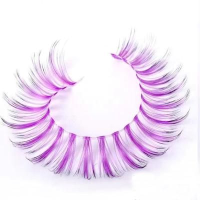 China SY 2022 New Winged Styles 10 Days Pre Cut Faux Mink Eyelashes Colorful DIY Lash Tape Extension with Paper Lash Boxes for sale