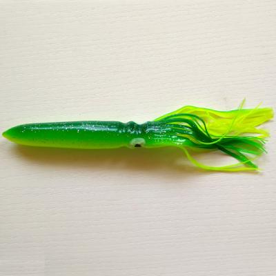 China High Quality Green Plastic Lure Squid Soft Fishing Skirts Lure Octopus Fishing Lure for sale