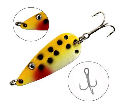 China Lead Lure Fishing Tackle Hook Metal Sequins Hard Fishing Lure Triple Spoon for sale