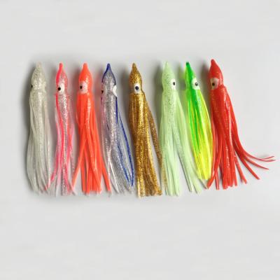 China Plastic Octopus Squid Lure Skirt Bright Soft Baits Lure with Multi-colors available for fresh sea fishing and for sale