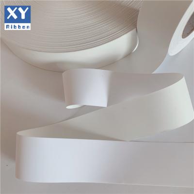 China Viable Competitive Price Polyester Taffeta Single Sided Label Tape For Stone Washing And Dyeing for sale