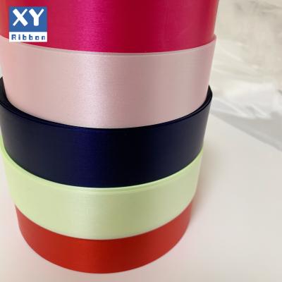 China Sustainable Polyester Satin Ribbon Colored Satin Strip Solid Color Supplier Chinese Manufacturer for sale