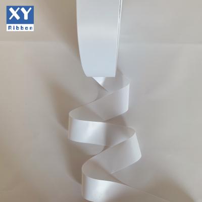 China Wholesale Viable Single Sided Full Polyester Satin Single Sided Matte Garment Wash Care Tape Roll For Printing for sale