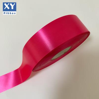 China Factory viable supplier hot sales rose / fpnk polyester satin colored ribon for sale