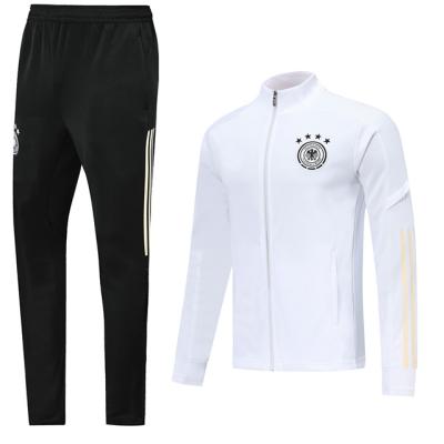 China Wholesale high quality white football/national team soccer zipper sets all training tracksuit men's football/soccer jacket for sale