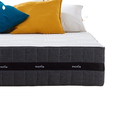 China 25cm Knitted Elastic Massage Inofia Fabric Cover Gel Infused Memory Foam Premium Air Channel Designed Mattress for sale