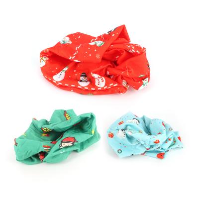 China Soft Cross Print Knot Print Twist Women Wrap Turban Christmas Headband Elastic Headband Hair Accessories for sale