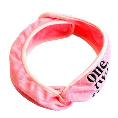 China New Popular Amazon Makeup Towel Terry Microfiber Twist Spa Head Cosmetic Band With Top Knot for sale