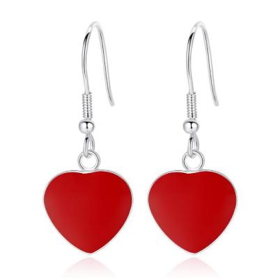 China Pink heart earrings women beautiful beautiful girlfriends gifts shape accessories wholesale for sale