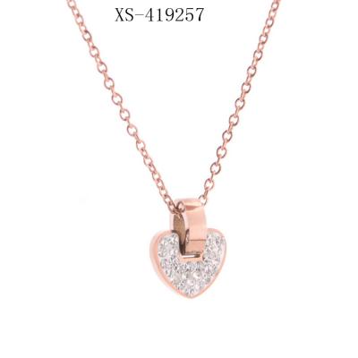 China Girls Small Love Heart Necklaces Stainless Steel Pendants Necklaces for sale