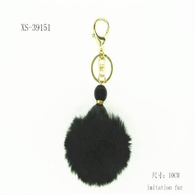 China Girls' Pom Pom Keychain Faux Fur Keychain Furball Charm Key Chain for sale