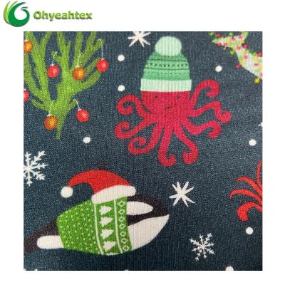 China Santa Design 100% Cotton Spandex Tank Top Print Anti-UV Sustainable Fabric For Kids for sale