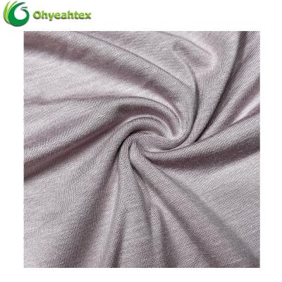 China Anti-bacteria Custom Solid Color 95% Viscose 5% Bamboo Spandex Fabric For T-shirts for sale