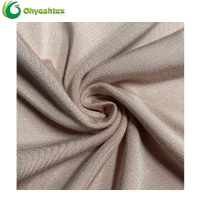 China Eco-friendly Anti-bacteria Knitted Plain Dyed Spandex Organic Bamboo Fabric Wholesale For Clothing for sale