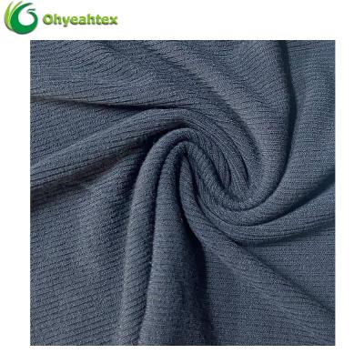 China Sustainable Stretch Knit 95% 5% Bamboo Spandex Rib Stretchy Fabric For Garment for sale