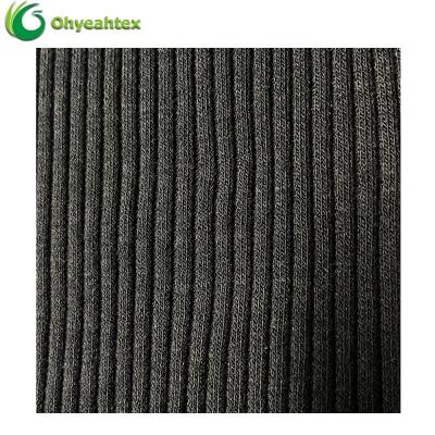 China 4x4 Stretch Anti-Static Spandex Plain Anti-Smell Bamboo Cotton Rib Fabric For Dress for sale