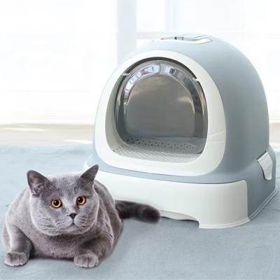 China Automatic Cleaning Plastic Cat Litter Box for Multiple Feline Friends for sale