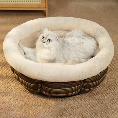 China Pet Sofa Sustainable Linen Type Cloth Sleeping Nest for Warm and Cozy Winter Nights for sale