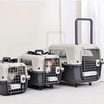 China Pet Air Transport Box for Small Dogs and Cats Sustainable Hard Surface Travel Carrier for sale