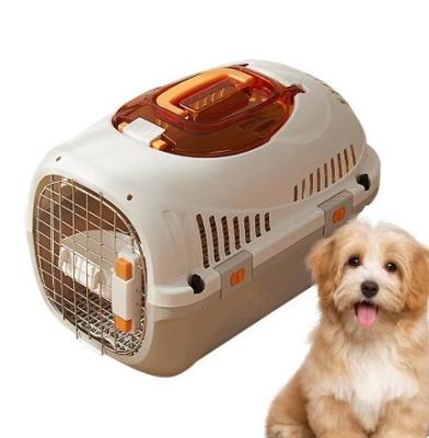 China Metal Portable Pet Travel Carrier Solid Pattern for Cat Transport and Durability for sale