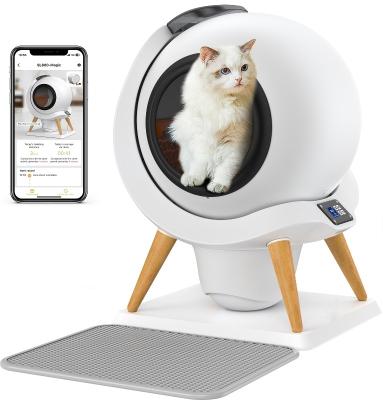 China Smart Litter Box Self Cleaning Automatic Cat Toilet Box Large Capacity and APP Control for sale