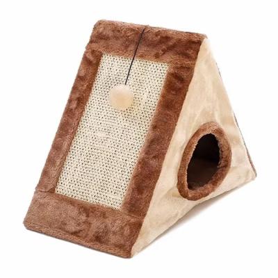 China Cat Scratching Sleeping Playing Triangle Cat Grinding Claw Toy Cat Nest House Supplies for sale