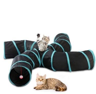 China OEM/ODM Interactive Cat Funny Toy 4 Way S type Cat Tunnel Collapsible Pet Extra Large for sale