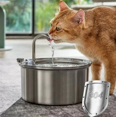 China Automatic Pet Water Fountain Stainless Steel Drinking Dispenser for Multiple Cats and Dogs for sale