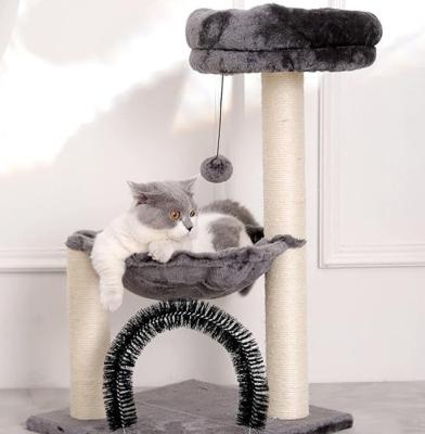 China Natural Sisal Cat Trees Scratching Post Multi-Level Platform Cat Tower for Large Cats for sale