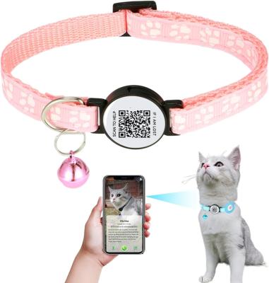 China Adjustable Belt Airtag Case Cat Collar with Reflective Nylon and Safety Breakaways Buckle for sale