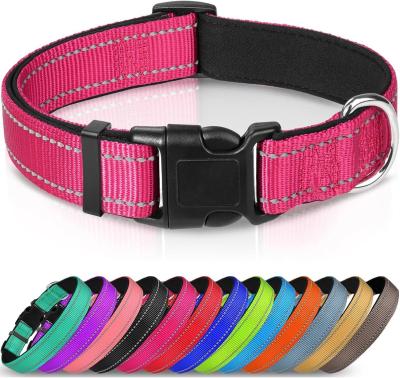 China Soft Neoprene Padded Dog Collar with Waterproof Reflective C-01 for sale