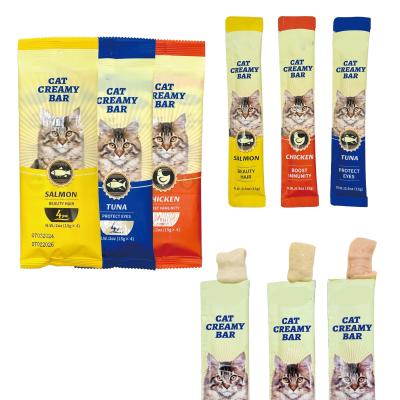 China Fresh Meat Snack Cat Strip Three Flavors Tuna Cat Hydration Pack for Health Protection for sale