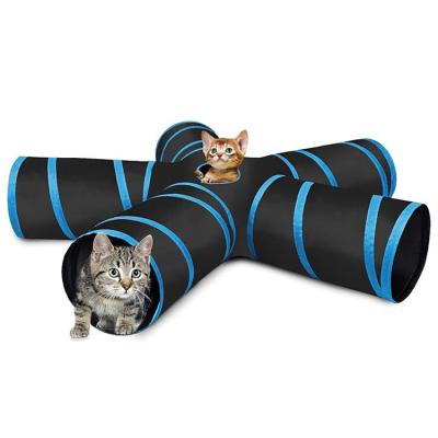 China Style Popular Foldable Soft Cat Circle Tunnel Toy Square Detachable Felt Cat Scratcher Tunnel for sale