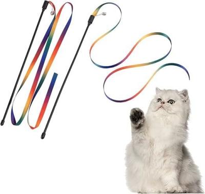 China 2024 Cat Teaser Stick Toy Plastic Cat Interactive Toy with Advantage of Long Time for sale