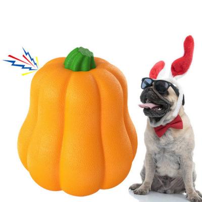 China Gran bola de juguete de perro de calabaza bola de masticación TPR duradera para entrenamiento y limpieza de dientes en venta