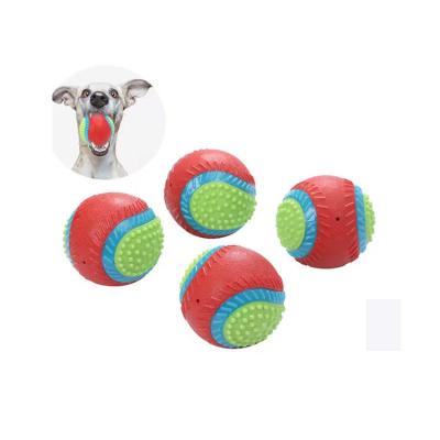 China Customized Logo Acceptable Pet Toys Indestructible Dog Tennis Ball for Outdoor Sports for sale