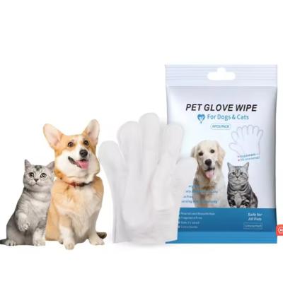 China 9.6in*12.6in Sheet Size Pet Grooming Gloves for Daily Life Eco-Friendly and Disposable for sale