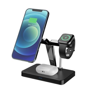 China Mobile Phone Portable 4 in 1 Magnetic Wireless Charger Table Wireless Charger for iPhone 12 for sale