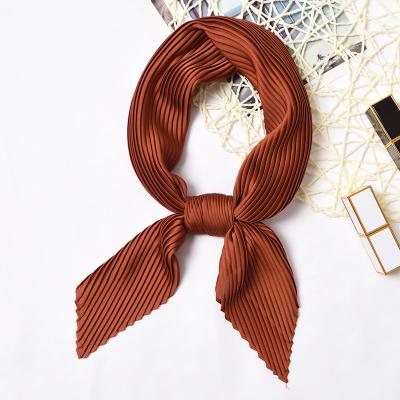 China Polyester Fashionable Women Pleated Scarf for sale