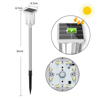 China Waterproof Rechargeable Outdoor Yard Landscape Garden 8 PCS Solar Panel LED Solar Lawn Lamp 6000k for sale