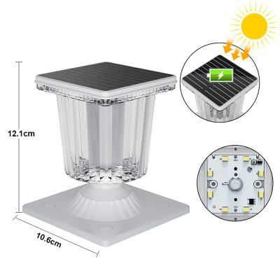 China Good Power LANDSCAPE Solar Panel Gate Solar Garden Pillar Lamp Lighting Waterproof Variable Output 10000k for sale