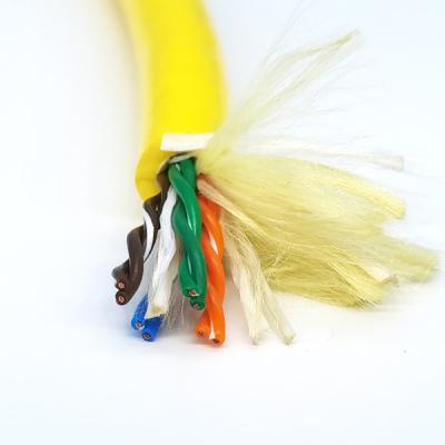 China Yellow Sheath 4*2*26AWG ROV Tether Underwater Waterproof Neutrally Buoyant Cable for sale