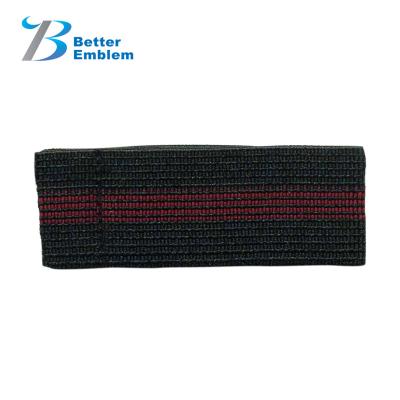 China Officer Funeral Shield Badge Honor Guard Mourning Band Strap Mourning Band Strap For Badge Abzeichen Distintivo Funeral Badge Abzeichen Distintivos Shield for sale