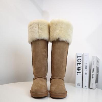 China 2022 Latest High Quality Fashionable New Pattern Waterproof Over The Knee Cow Suede Winter Snow Reject Shoes For Women for sale